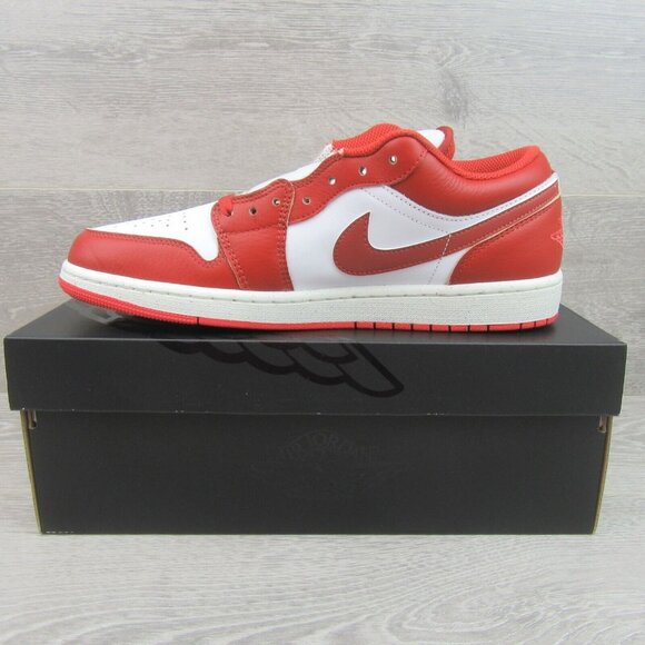 Air Jordan 1 Low SE Sneakers Mens Size 11 White Sail Lobster Red NEW - Picture 3 of 14